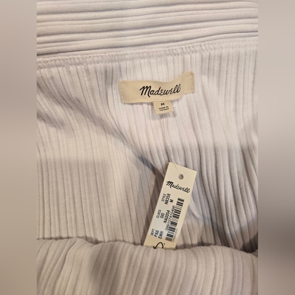 Madewell Ribbed Off-the-Shoulder Top white medium $62 - Picture 6 of 8